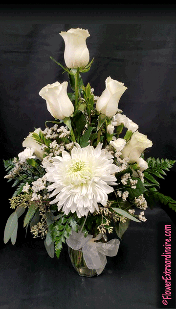thinking of you flowers, bouquets, floral arrangements, white winter flowers